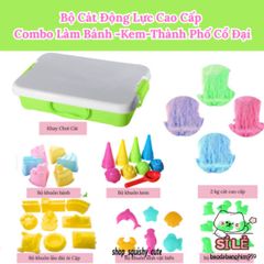 Bộ Đồ Chơi Cát Động Lực Cao Cấp Cho Trẻ Em - Khay Đựng & Khuôn Làm Bánh, Kim Tự Tháp Ai Cập - Sáng Tạo & Vui Chơi An Toàn
