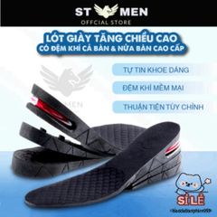Lót Giày Tăng Chiều Cao Cao Cấp - Đệm Khí Thoáng Khí, Điều Chỉnh Chiều Cao 3-9cm, Giúp Bạn Tự Tin Mọi Nơi