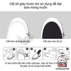 Lót Giày Tăng Chiều Cao Cao Cấp - Đệm Khí Thoáng Khí, Điều Chỉnh Chiều Cao 3-9cm, Giúp Bạn Tự Tin Mọi Nơi