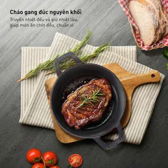 Chảo Gang Đúc GKÖCH 24cm - Chảo Chống Dính An Toàn, Độ Bền Cao, Phù Hợp Mọi Loại Bếp - Dụng Cụ Nấu Ăn Đa Năng