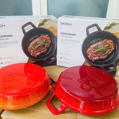 Chảo Gang Đúc GKÖCH 24cm - Chảo Chống Dính An Toàn, Độ Bền Cao, Phù Hợp Mọi Loại Bếp - Dụng Cụ Nấu Ăn Đa Năng