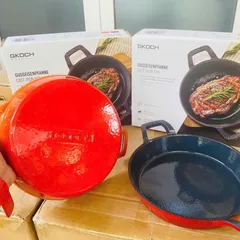 Chảo Gang Đúc GKÖCH 24cm - Chảo Chống Dính An Toàn, Độ Bền Cao, Phù Hợp Mọi Loại Bếp - Dụng Cụ Nấu Ăn Đa Năng