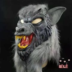Đầm Hóa Trang Halloween Sói - Bộ Đầu Sói và Găng Tay Dự Tiệc Kinh Dị, Phụ Kiện Thời Trang Ngộ Nghĩnh và Độc Đáo