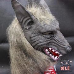 Đầm Hóa Trang Halloween Sói - Bộ Đầu Sói và Găng Tay Dự Tiệc Kinh Dị, Phụ Kiện Thời Trang Ngộ Nghĩnh và Độc Đáo