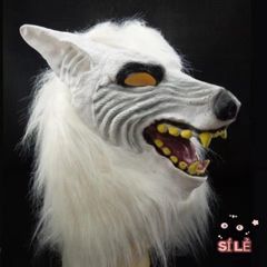 Đầm Hóa Trang Halloween Sói - Bộ Đầu Sói và Găng Tay Dự Tiệc Kinh Dị, Phụ Kiện Thời Trang Ngộ Nghĩnh và Độc Đáo
