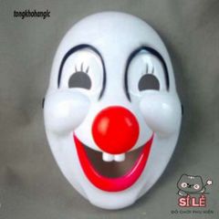 Mặt Nạ Hài Hước Chú Hề Đỏ - Mặt Nạ Halloween Độc Đáo Cho Tiệc Masquerade & Trình Diễn Nghệ Thuật