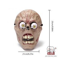 Mặt Nạ Halloween Đầu Lâu Ngộ Nghĩnh - Phụ Kiện Cosplay Chú Hề Đáng Sợ Thú Vị cho Buổi Tiệc Hóa Trang