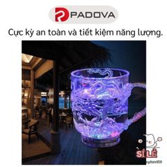 Ly Nước Phát Sáng LED Họa Tiết Rồng PADOVA 4638 - Món Quà Độc Đáo Cho Mọi Dịp, Tạo Không Gian Lãng Mạn Về Đêm