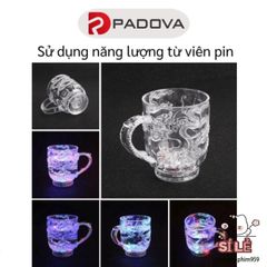 Ly Nước Phát Sáng LED Họa Tiết Rồng PADOVA 4638 - Món Quà Độc Đáo Cho Mọi Dịp, Tạo Không Gian Lãng Mạn Về Đêm