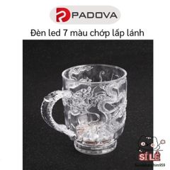 Ly Nước Phát Sáng LED Họa Tiết Rồng PADOVA 4638 - Món Quà Độc Đáo Cho Mọi Dịp, Tạo Không Gian Lãng Mạn Về Đêm