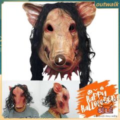Mặt Nạ Halloween Đầu Lợn Kinh Dị Unisex - Phụ Kiện Hóa Trang Chất Liệu Latex Cao Cấp cho Tiệc Hóa Trang, Halloween, Lễ Hội