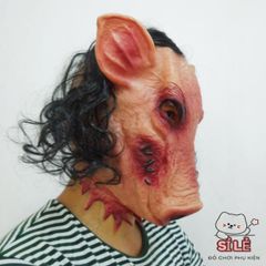Mặt Nạ Halloween Đầu Lợn Kinh Dị Unisex - Phụ Kiện Hóa Trang Chất Liệu Latex Cao Cấp cho Tiệc Hóa Trang, Halloween, Lễ Hội