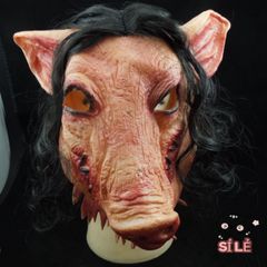 Mặt Nạ Halloween Đầu Lợn Kinh Dị Unisex - Phụ Kiện Hóa Trang Chất Liệu Latex Cao Cấp cho Tiệc Hóa Trang, Halloween, Lễ Hội