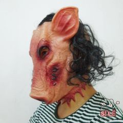 Mặt Nạ Halloween Đầu Lợn Kinh Dị Unisex - Phụ Kiện Hóa Trang Chất Liệu Latex Cao Cấp cho Tiệc Hóa Trang, Halloween, Lễ Hội