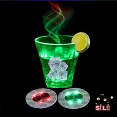 Đèn LED Phát Sáng Coaster Nhấp Nháy - Đế Lót Ly Sáng Màu Cho Tiệc Tùng, Quán Bar - Phụ Kiện Thời Trang Đồ Uống Rượu
