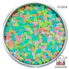 Đá Dạ Quang Ngoài Trời 100 Viên - Trang Trí Vườn & Bể Cá Phát Sáng Trong Bóng Tối Nhiều Màu Sắc Hấp Dẫn