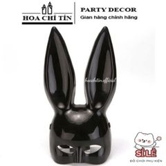 Mặt Nạ Halloween Thỏ Bunny Tai Dài Đen Trắng - Phụ Kiện Trang Phục Hóa Trang Độc Đáo và Sáng Tạo cho Tiệc và Lễ Hội