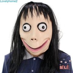 Mặt Nạ Halloween Momo Kinh Dị - Đạo Cụ Cosplay Hóa Trang Cho Nam Nữ, Kích Thước Thoải Mái, Phụ Kiện Tiệc Hóa Trang