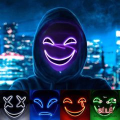 Mặt Nạ Cosplay LED Phát Sáng Anime Thiên Thần Nụ Cười Hiruko - Phụ Kiện Halloween Sáng Đẹp Cho Tiệc Tùng