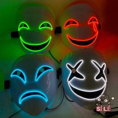 Mặt Nạ Cosplay LED Phát Sáng Anime Thiên Thần Nụ Cười Hiruko - Phụ Kiện Halloween Sáng Đẹp Cho Tiệc Tùng