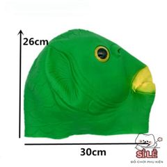 Mặt Nạ Đầu Cá Xanh Ngộ Nghỉnh - Phụ Kiện Cosplay Hài Hước cho Halloween và Bữa Tiệc, Độc Đáo và Vui Vẻ