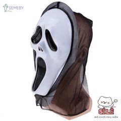 Mặt Nạ Halloween Ma Quái + Váy Máu Độc Đáo - Trang Phục Tiệc Hóa Trang Hoàn Hảo, Phụ Kiện Cosplay Sáng Tạo