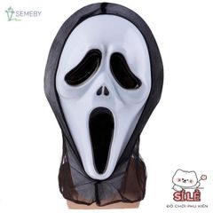 Mặt Nạ Halloween Ma Quái + Váy Máu Độc Đáo - Trang Phục Tiệc Hóa Trang Hoàn Hảo, Phụ Kiện Cosplay Sáng Tạo