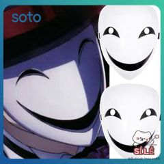 Mặt Nạ Hóa Trang Halloween Người Lớn Anime Hiruko Đen Trắng - Phụ Kiện Tiệc Tùng, Quà Tặng Độc Đáo