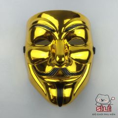 Mặt Nạ Hacker Ánh Kim Vàng Bạc Trắng - Phụ Kiện Hóa Trang Chú Hề Sáng Bóng Dành Cho Tiệc Tùng và Lễ Hội