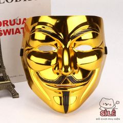 Mặt Nạ Hacker Ánh Kim Vàng Bạc Trắng - Phụ Kiện Hóa Trang Chú Hề Sáng Bóng Dành Cho Tiệc Tùng và Lễ Hội
