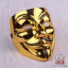 Mặt Nạ Hacker Ánh Kim Vàng Bạc Trắng - Phụ Kiện Hóa Trang Chú Hề Sáng Bóng Dành Cho Tiệc Tùng và Lễ Hội