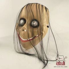 Mặt Nạ Halloween Kinh Dị Tóc Dài Ngộ Nghĩnh - Mặt Nạ MoMo Glory Độc Đáo Cho Tiệc Hóa Trang và Lễ Hội Ma Quái