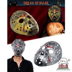 Mặt Nạ Cosplay Jason Voorhees Bằng Nhựa - Phụ Kiện Halloween Chất Lượng Cao Cho Tiệc Hóa Trang Kinh Dị