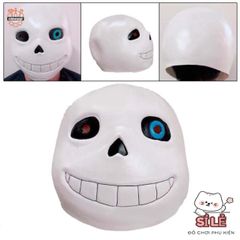 Mặt nạ Undertale Sans Halloween - Phụ kiện hóa trang cao su toàn đầu cho nam nữ, lý tưởng cho tiệc trà, trò chơi và bữa tiệc hóa trang