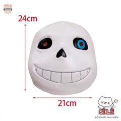 Mặt nạ Undertale Sans Halloween - Phụ kiện hóa trang cao su toàn đầu cho nam nữ, lý tưởng cho tiệc trà, trò chơi và bữa tiệc hóa trang