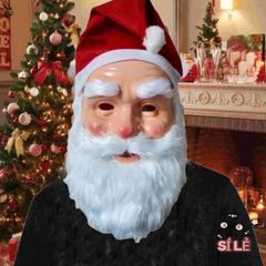 Bộ Mũ và Mặt Nạ Ông Già Noel 3D Cosplay - Phụ Kiện Trang Trí Giáng Sinh Unisex cho Tiệc Tùng và Chụp Ảnh Gia Đình