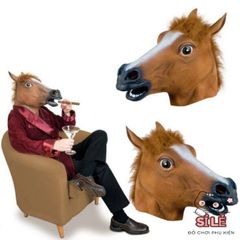 Mặt Nạ Hóa Trang Ngựa - Đạo Cụ Cosplay Silicone Độc Đáo Cho Halloween và Lễ Hội - Sản Phẩm Hoàn Hảo Cho Gia Đình