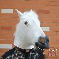 Mặt Nạ Hóa Trang Ngựa - Đạo Cụ Cosplay Silicone Độc Đáo Cho Halloween và Lễ Hội - Sản Phẩm Hoàn Hảo Cho Gia Đình