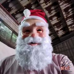 Bộ đồ cosplay Giáng sinh SHENJIN - Mũ mặt nạ 3D ông già Noel tái sử dụng cho tiệc tùng và lễ hội, quà tặng vui nhộn cho mọi người.