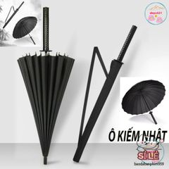 Ô Dù KATANA Cán Kiếm Nhật Đen Mờ - Ô Che Mưa Thời Trang, Chất Liệu Cao Cấp, Kích Cỡ 24 Nan, Quà Tặng Độc Đáo