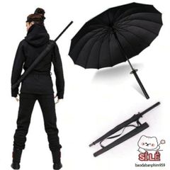 Ô Dù Samurai Katana Đen - Phụ Kiện Thời Trang Cao Cấp, Thiết Kế Độc Đáo Đại Diện Cho Phong Cách Oai Hùng, Che Mưa Nắng Hiệu Quả