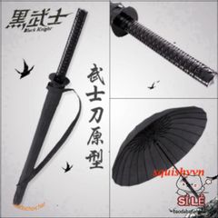 Ô Dù Katana Cán Kiếm Nhật - Ô Che Nắng, Che Mưa Siêu Bền 16 Nan Màu Đen, Phụ Kiện Độc Đáo Dành Cho Tín Đồ Văn Hóa Nhật Bản