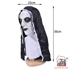 Mặt Nạ Cao Su Valak Nữ Tu Kinh Dị - Khăn Trùm Đầu Halloween Độc Đáo, Thân Thiện Môi Trường, Phù Hợp Mọi Đối Tượng
