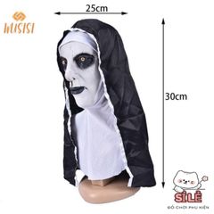 Mặt Nạ Cao Su Valak Kinh Dị - Phụ Kiện Halloween Chất Lượng Cao, An Toàn, Phù Hợp Mọi Lứa Tuổi