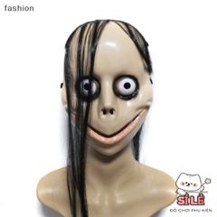 Mặt Nạ Halloween Kinh Dị - Mái Tóc Dài Mo Mo Độc Đáo, Phụ Kiện Hoá Trang Thú Vị Cho Tiệc Tùng và Sự Kiện Halloween