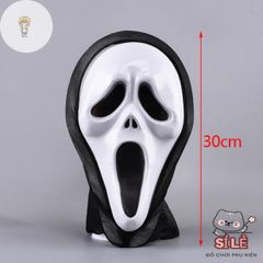 Mặt Nạ Halloween Thần Chết Kinh Dị - Trang Điểm Cosplay Ma Trắng Độc Đáo, Phụ Kiện Chất Lượng Cao, Sự Kiện Ma Quái
