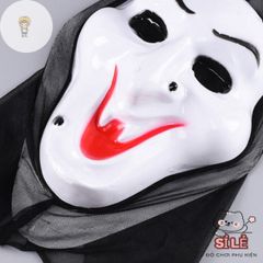Mặt Nạ Halloween Thần Chết Kinh Dị - Trang Điểm Cosplay Ma Trắng Độc Đáo, Phụ Kiện Chất Lượng Cao, Sự Kiện Ma Quái