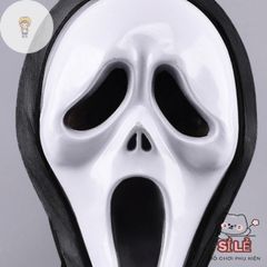 Mặt Nạ Halloween Thần Chết Kinh Dị - Trang Điểm Cosplay Ma Trắng Độc Đáo, Phụ Kiện Chất Lượng Cao, Sự Kiện Ma Quái