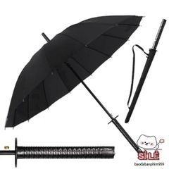 Ô Dù Che Nắng Mưa Katana - Phong Cách Kiếm Nhật, Bền Bỉ 16 Nan Đen Sang Trọng, Thiết Kế Độc Đáo và Chắc Chắn