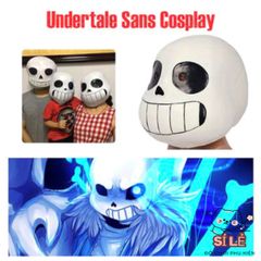 Mặt Nạ Đầu Mắt Xanh Undertale Sans - Mặt Nạ Cá Hacker Độc Đáo Cho Halloween & Sự Kiện Hóa Trang
